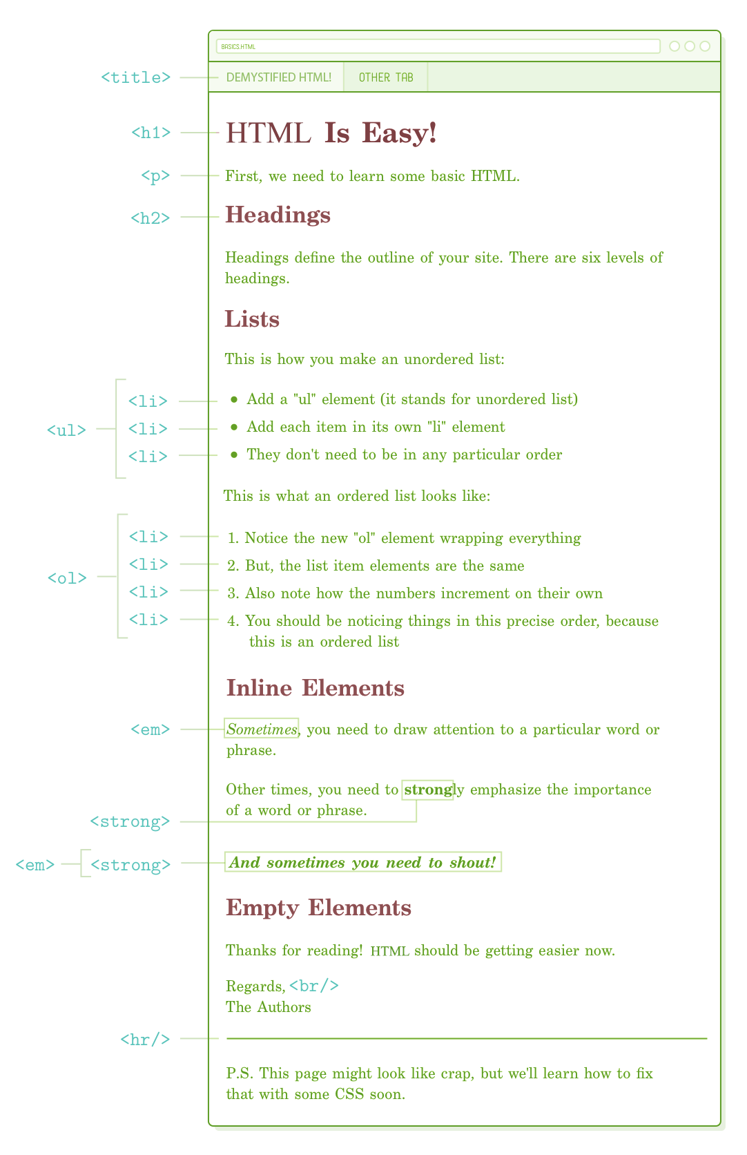 HTML Markup