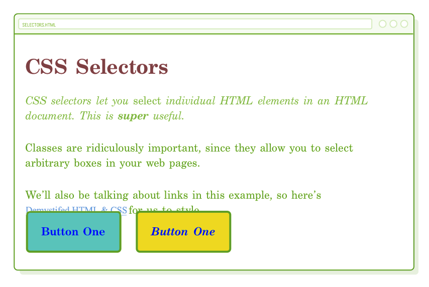 Broken button styles