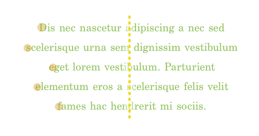 center text alignment
