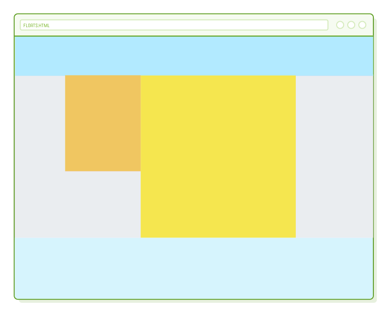 Full bleed layout with container