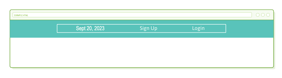 menu bar flex space around