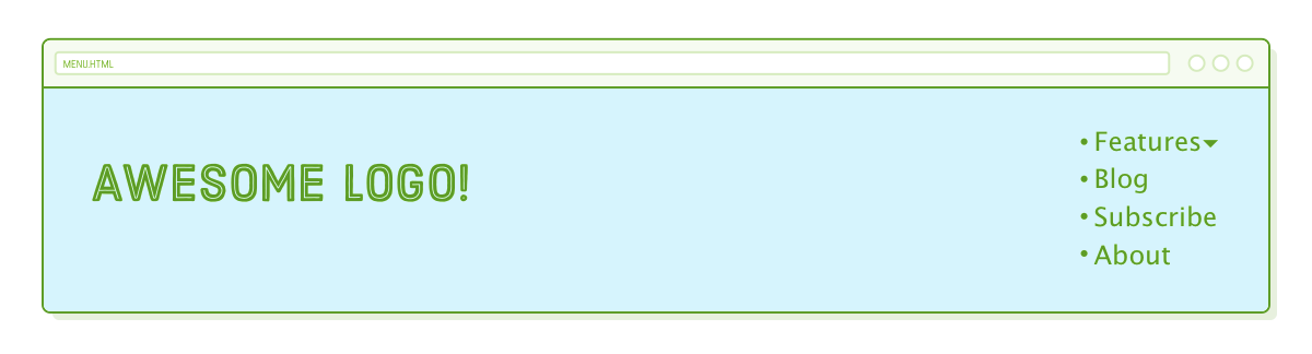 menu block list items