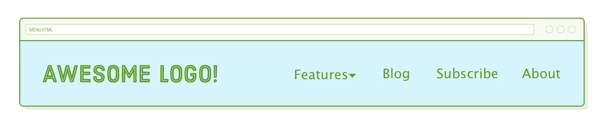 menu inline list items