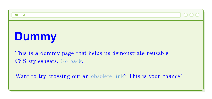 Page Specific CSS Styles Example